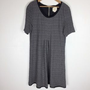 Maeve Anthropologie Mesh Print Shift Midi Dress